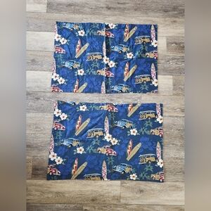 Dean Miller Surf Bedding Multicolored Tropical Beach Hawaiian Pillowcases